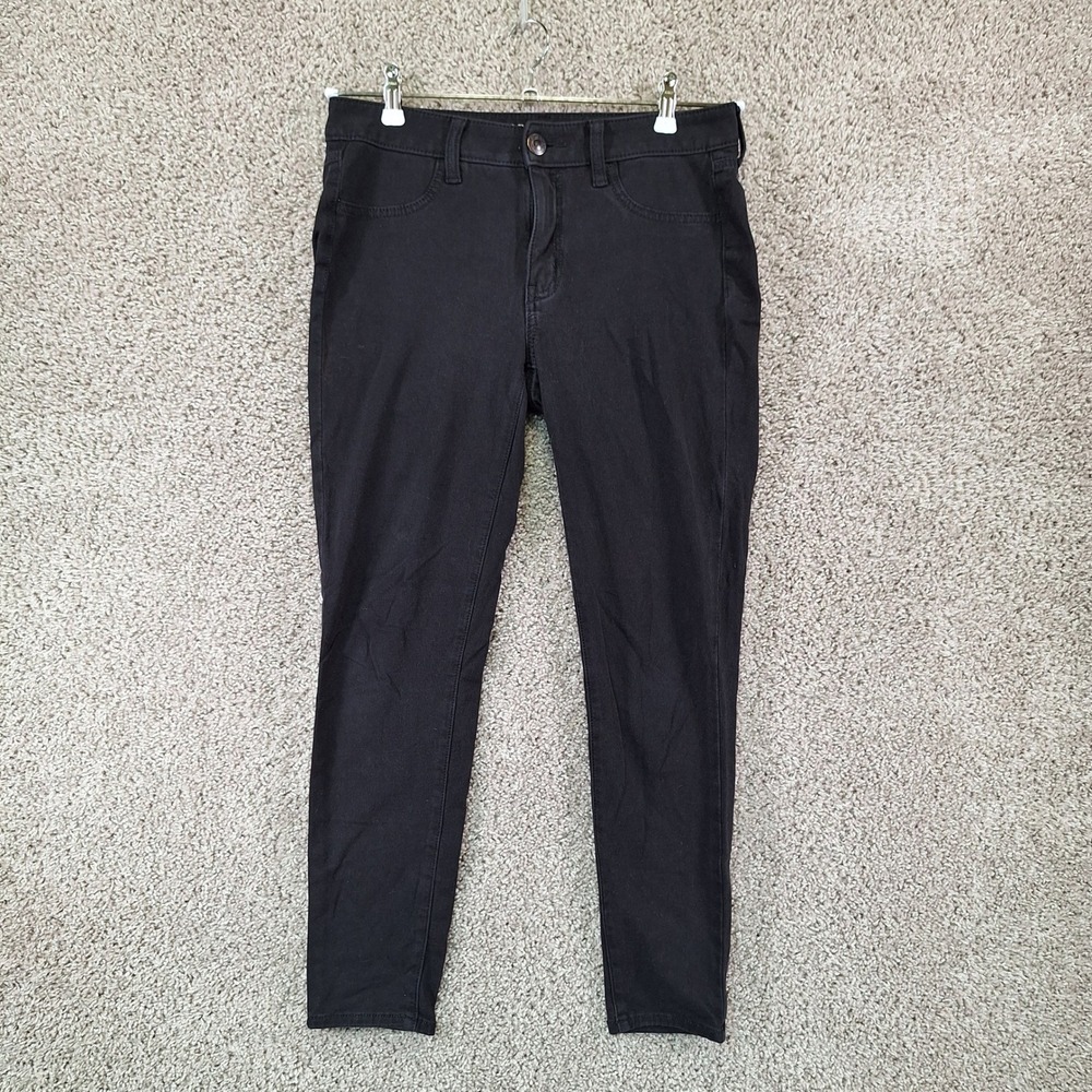 American Eagle Jegging Womens Size 8 Short (Fits W31xL26.5) Black Super Stretch